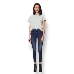 Mother The Looker Ankle Fray Tongue and Chic Dark Wash Jeans Size 25